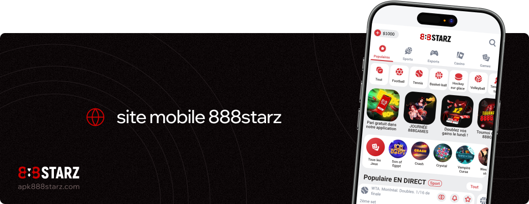 Site mobile 888starz Apk Afrique